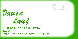 david lauf business card