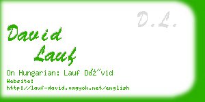 david lauf business card